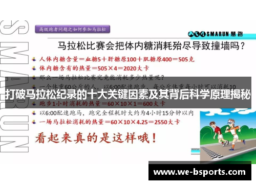 打破马拉松纪录的十大关键因素及其背后科学原理揭秘 打破马拉松纪录的十大关键因素及其背后科学原理揭秘
