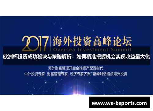 欧洲杯投资成功秘诀与策略解析:如何精准把握机会实现收益最大化 欧洲杯投资成功秘诀与策略解析:如何精准把握机会实现收益最大化